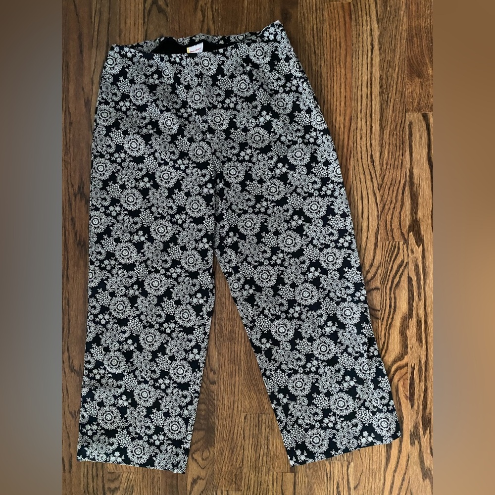 HANNA ANDERSSON Cropped Pants Capri High Rise Size 12 Side Zip
